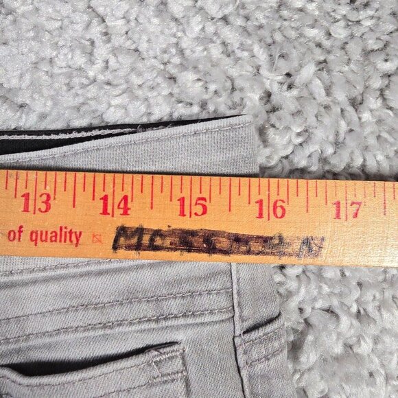 Democracy Women’s 6 Gray Ab Technology Skinny Jeans Stretch Raw Hem Embroidered - Picture 10 of 14